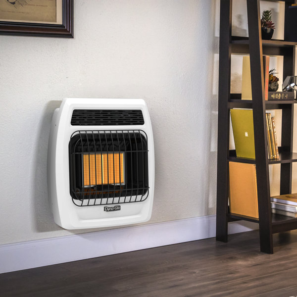 DynaGlo 12000 BTU Propane Wall Mounted Space Heater with Adjustable